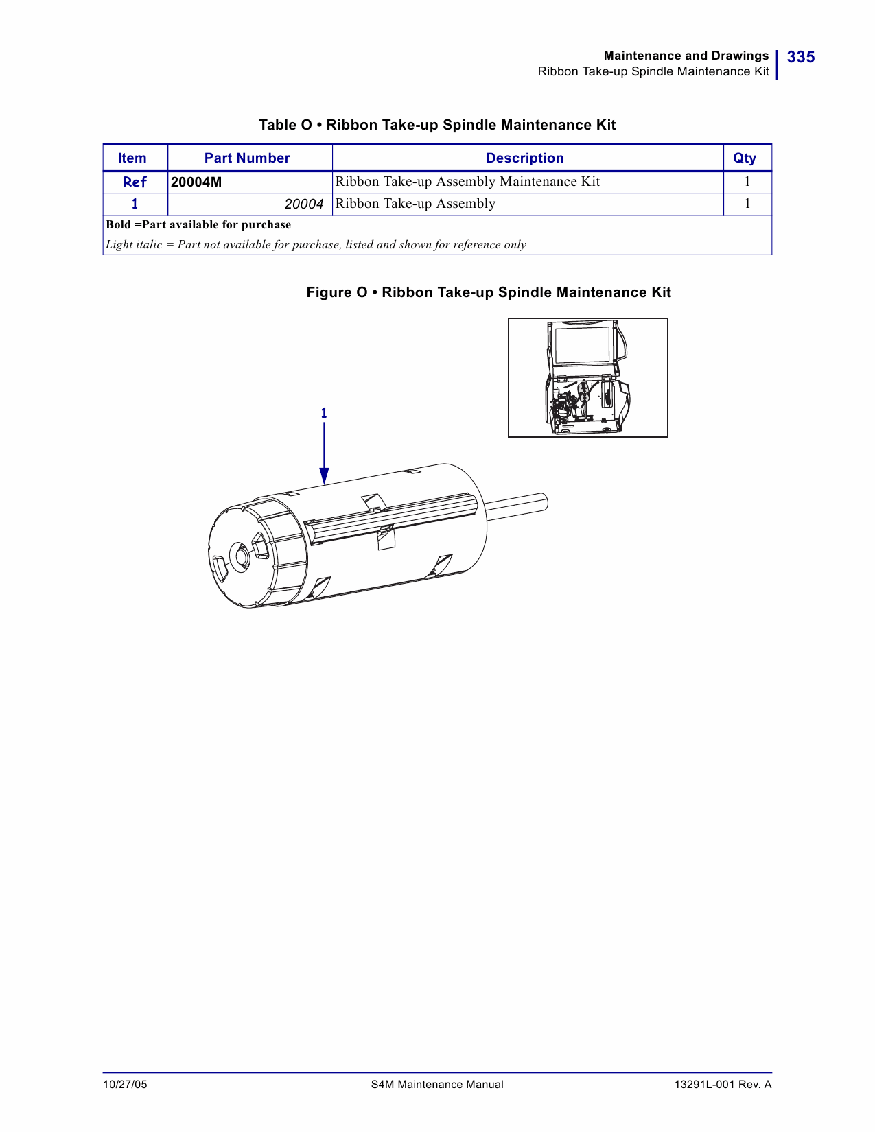 Zebra Label S4M Parts List-5